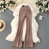 Casual Women's High-Waist Slim Fit Flare Leggings Sexy Tight-Fitting Yoga Pants