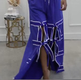 Women's Strap High-Waist Lace-Up Fashion Two Piece Pants Set