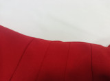 One-Shoulder Chic Elegant Solid Color Slim Waist High-Slit Side Ruffles Mermaid Evening Gown