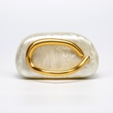 Women's Shoulder/Crossbody Bag Shell Acrylic Clutch for Wedding & Evening Party