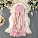 Casual Women's High-Waist Slim Fit Flare Leggings Sexy Tight-Fitting Yoga Pants