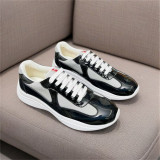 PUatent Leather Fashion Casual Sneakers Breathable White Classic Men's Shoes