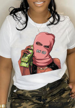 Letter Printed Round Neck Short Sleeve T-shirt Letter Printed Round Neck Short Sleeve T-shirt