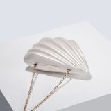 Women's Shoulder/Crossbody Bag Fan-Shaped Shell Acrylic Clutch for Wedding & Evening Party