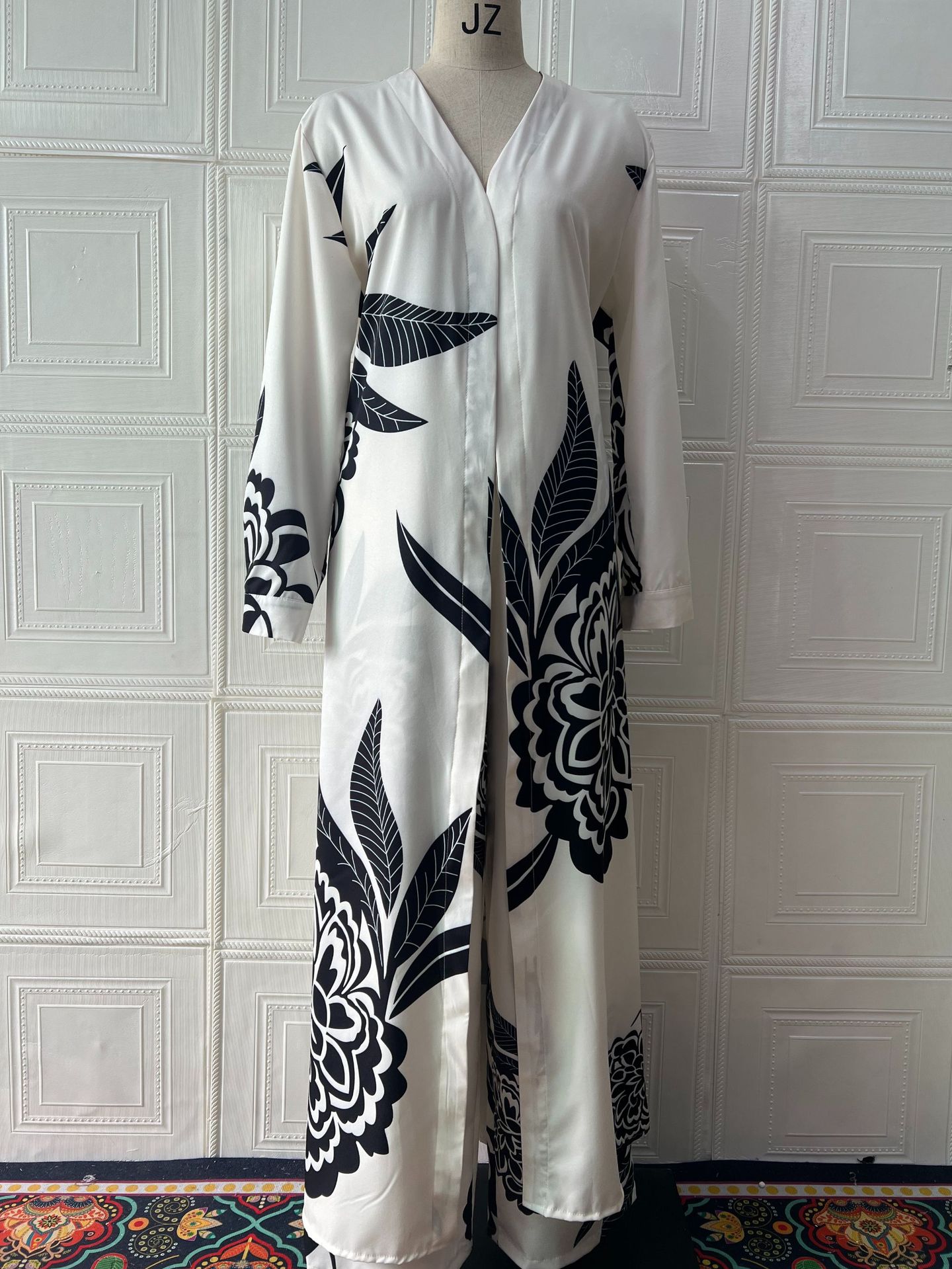 Summer Elegant Sexy Printed Top + Wide-Leg Pants Two-Piece Set