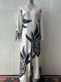 Summer Elegant Sexy Printed Top + Wide-Leg Pants Two-Piece Set