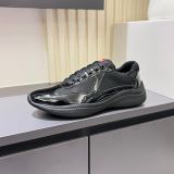PUatent Leather Fashion Casual Sneakers Breathable White Classic Men's Shoes