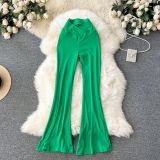 Casual Women's High-Waist Slim Fit Flare Leggings Sexy Tight-Fitting Yoga Pants