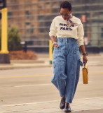 Women's Fashion Pocket Washed Tight Denim Pants