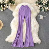 Casual Women's High-Waist Slim Fit Flare Leggings Sexy Tight-Fitting Yoga Pants