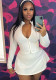 Women's Stand Collar Long Sleeve Slim-Fit Zip-Up Cropped Top & Short Skirt Two-Piece Set