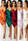 Sexy Strappy Deep V Double Drawstring Design Clubwear Dress