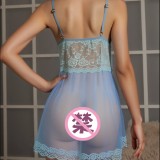 Sexy Lace Mesh See-Through Nightgown Homewear Lingerie