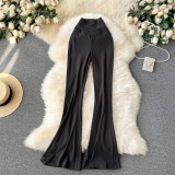 Casual Women's High-Waist Slim Fit Flare Leggings Sexy Tight-Fitting Yoga Pants