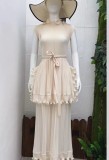 Plus Size Women's Fashion Elegant Chic Ruffle Summer Maxi Dress African Style
