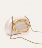 Women's Shoulder/Crossbody Bag Shell Acrylic Clutch for Wedding & Evening Party