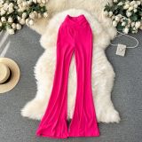 Casual Women's High-Waist Slim Fit Flare Leggings Sexy Tight-Fitting Yoga Pants
