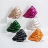 Women's Shoulder/Crossbody Bag Fan-Shaped Shell Acrylic Clutch for Wedding & Evening Party
