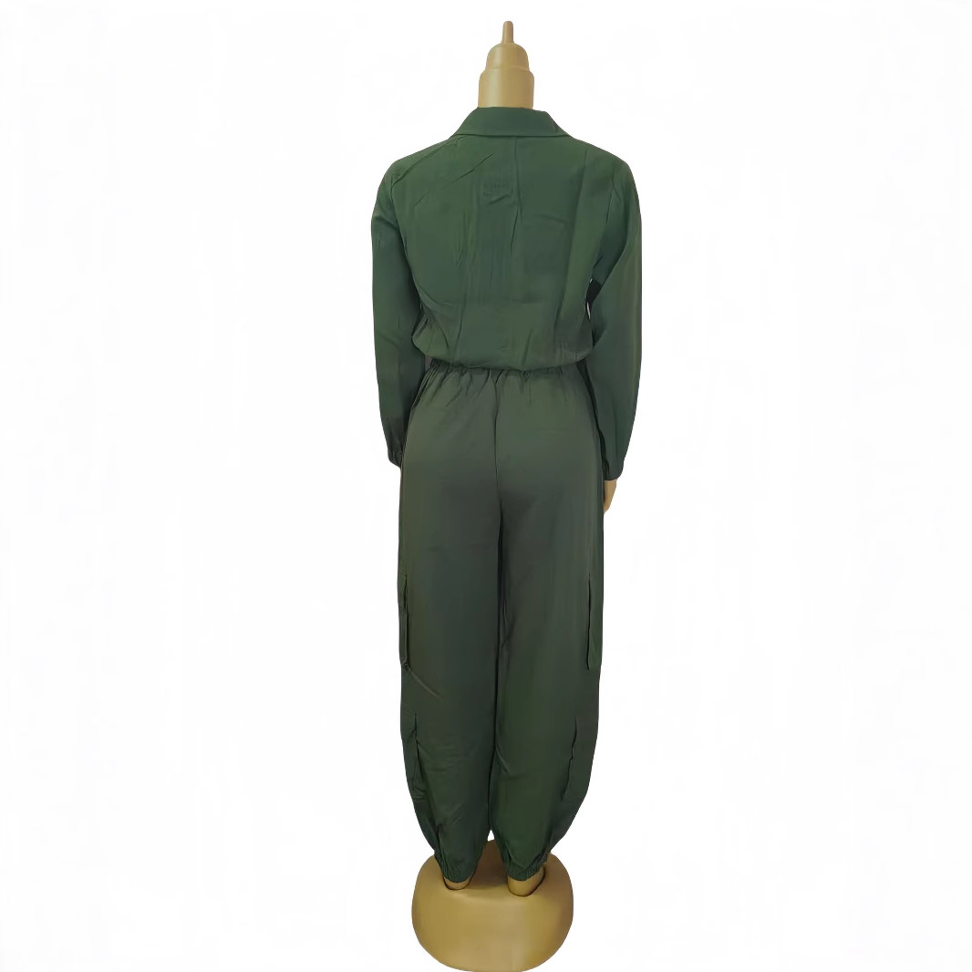 Women Solid Casual Top and Pants Two-piece Set