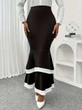 Plus Size Women Elegant Layered Skirt