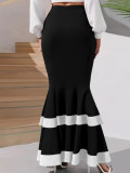 Plus Size Women Elegant Layered Skirt
