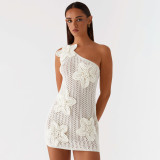 Women Sexy Hollow Off Shoulder Starfish Casual Holidays Beach Dress