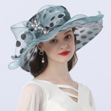 Women Polka Dot Big Brim Sun Hat Summer Elegant Sun Hat Beach Beach Hat