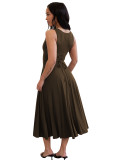 Women Solid Sleeveless Dress