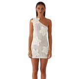 Women Sexy Hollow Off Shoulder Starfish Casual Holidays Beach Dress