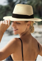 Women Straw Hat Panama Hat Beach Holidays Straw Hat