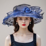 Women Polka Dot Big Brim Sun Hat Summer Elegant Sun Hat Beach Beach Hat