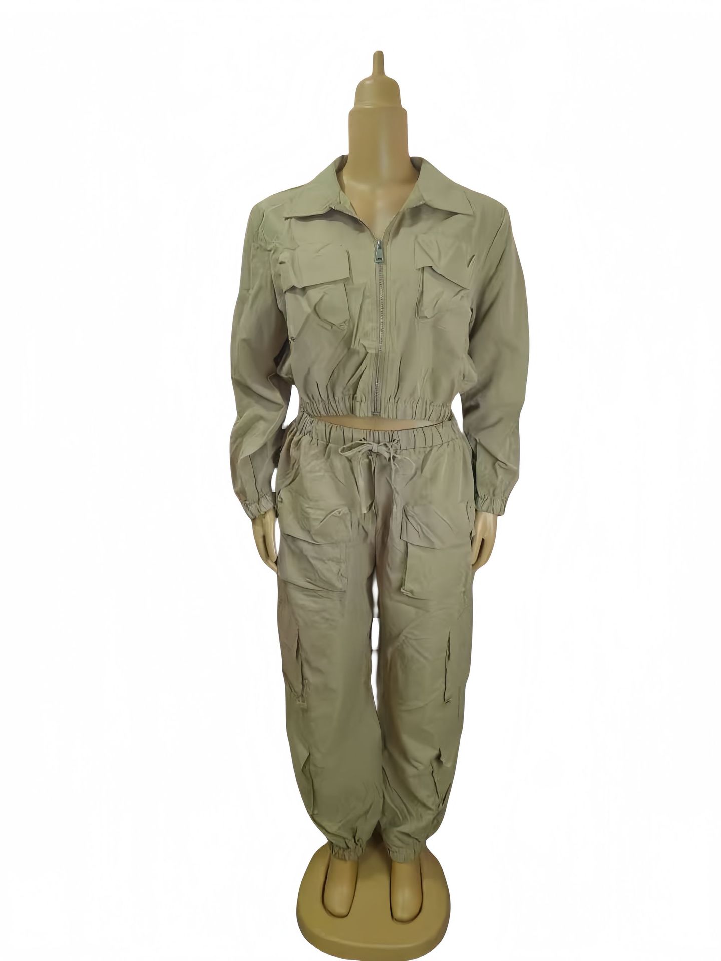 Women Solid Casual Top and Pants Two-piece Set