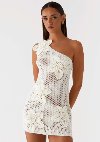 Women Sexy Hollow Off Shoulder Starfish Casual Holidays Beach Dress