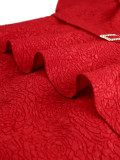 Plus Size Women Elegant Jacquard Ruffle Formal Party Bodycon Dresses