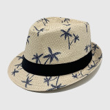 Women Summer Straw Sun Shade Coconut Tree Beach Sun Hat