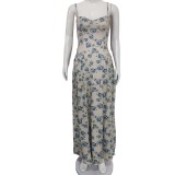 Women Summer Floral Strap Dress