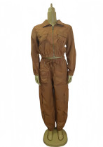 Women Solid Casual Top and Pants Two-piece Set