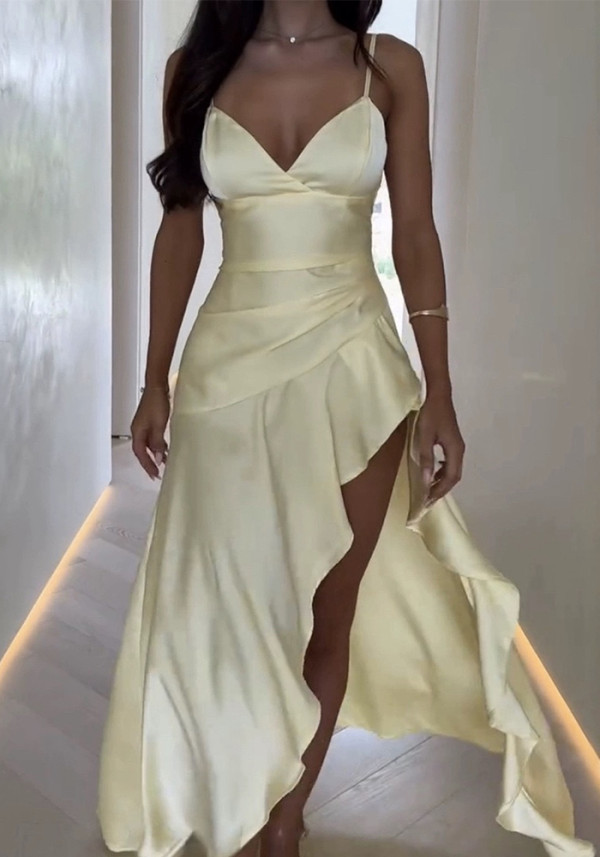 Women Sexy V-neck Strap Dress