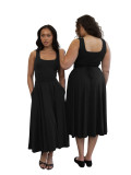 Women Solid Sleeveless Dress
