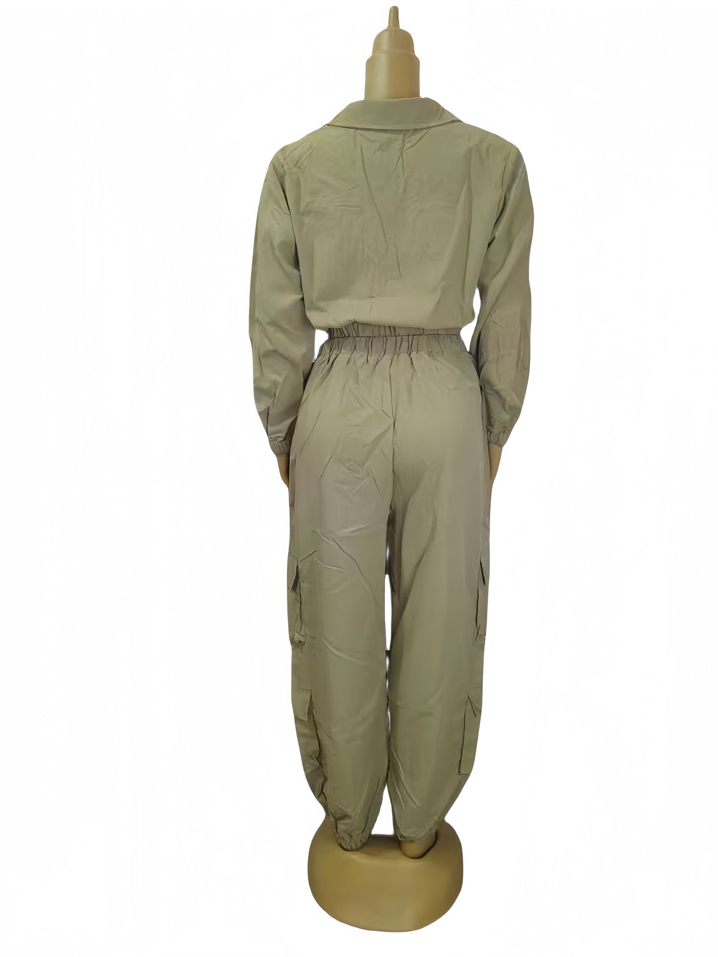 Women Solid Casual Top and Pants Two-piece Set