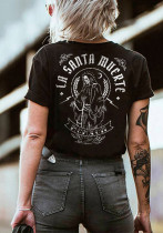 Women Print Round Neck Short Sleeve T-Shirt