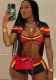 Women Summer Sexy Fashion Contrast Three-Piece