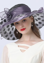 Women Polka Dot Big Brim Sun Hat Summer Elegant Sun Hat Beach Beach Hat