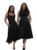 Women Solid Sleeveless Dress