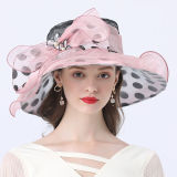 Women Polka Dot Big Brim Sun Hat Summer Elegant Sun Hat Beach Beach Hat