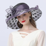 Women Polka Dot Big Brim Sun Hat Summer Elegant Sun Hat Beach Beach Hat