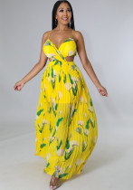 Multi-Color Print Chic Strap Maxi Dress Multi-Color Print Chic Strap Maxi Dress