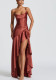 Summer Sexy Women's Sleeveless Low-Back Ruffle Asymmetric Dress