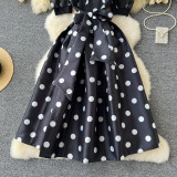 Bubble Sleeve Belt Ball Gown