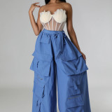 Women's Trendy Multi-Pocket Wide-Leg Pants